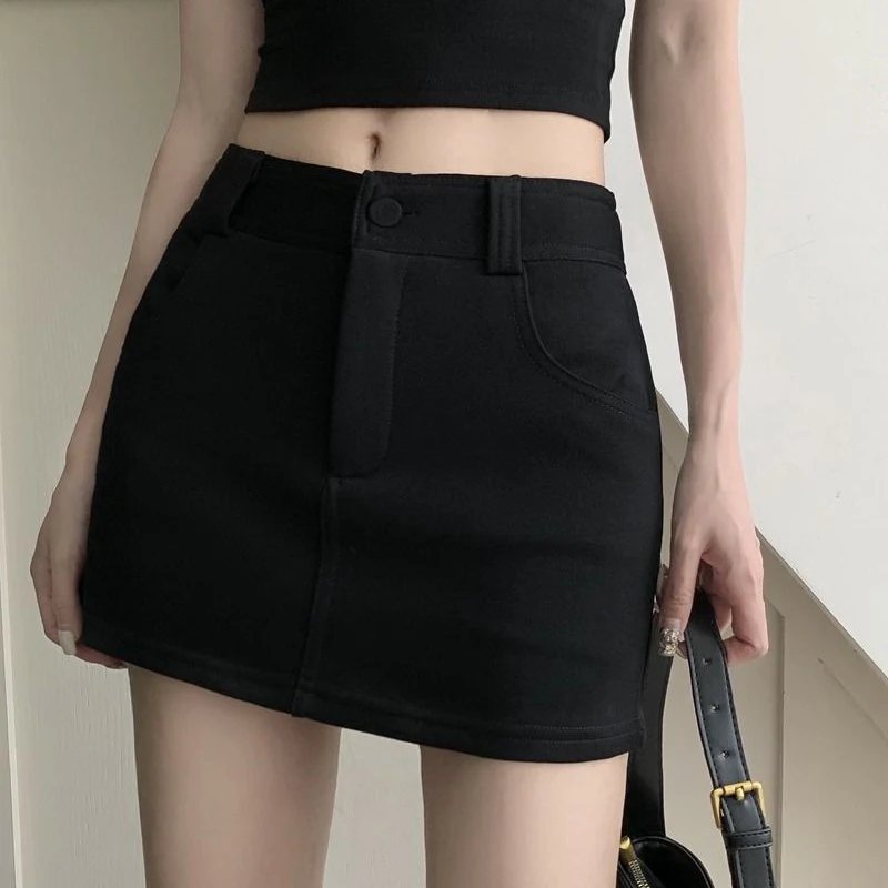 sudojo Fashion Sexy Mini Skirt Women Korean Letters Embroidery Slim Skirts Y2K High Waist Female Pocket A Line Skirt Summer New