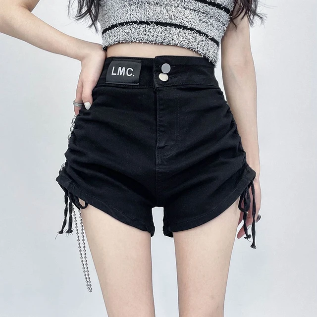 GIDYQ-High-Waist-Black-Denim-Shorts-Korean-Fashion-Shirring-A-Line-Shorts-Casual-All-Match-Female.jpeg_640x640