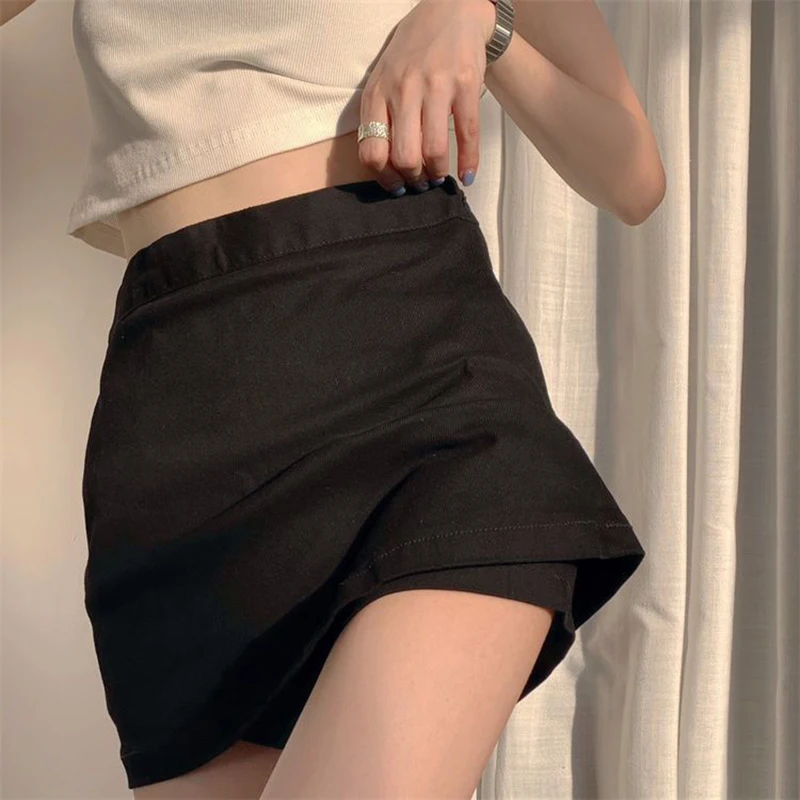 sudojo High Waist Women Skirt Korean Fashion Streetwear Slim Skits Y2K Elegant Female All Match Mini Skirts Summer New