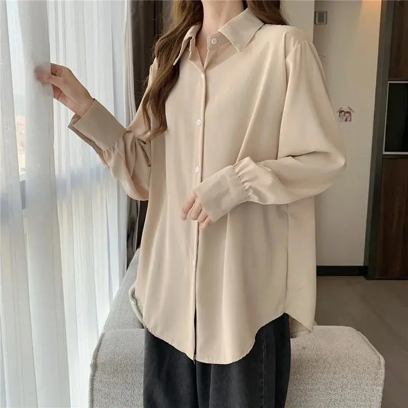 sudojo Women Chiffon White Shirt Fashion Korean All Match Female Loose Long Sleeve Tops Casual Office Ladies Shirts Spring New