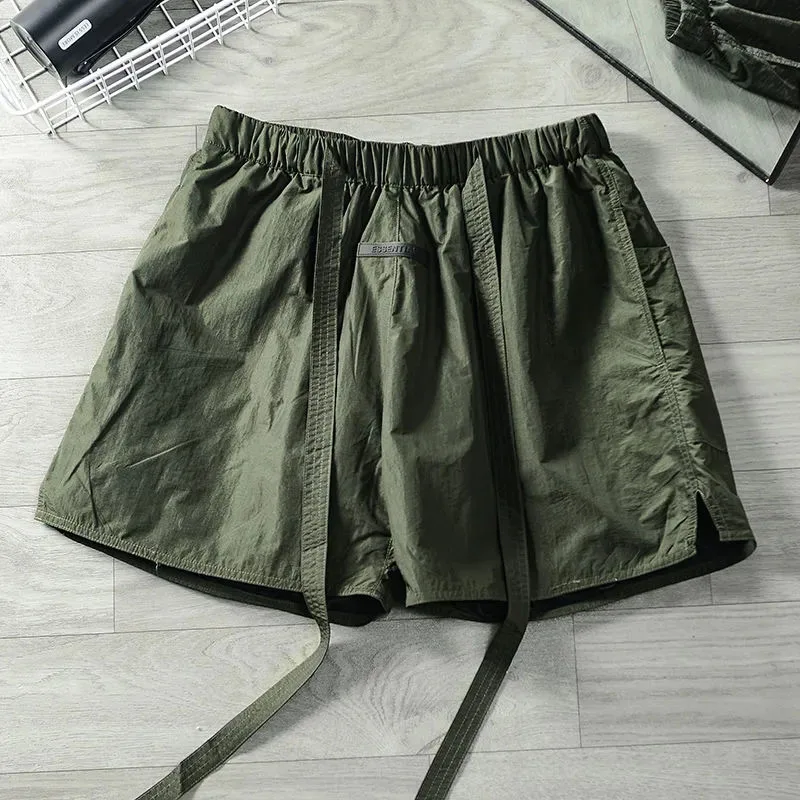 High Waist Jogging Wide Leg Shorts Women Y2K Korean Loose Streetwear Casual Sports Shorts BF Summer Baggy Drawstring Beach Short